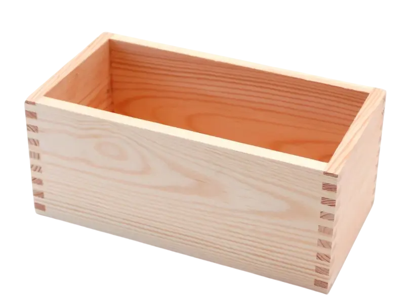 Rectangle Wooden Open Box