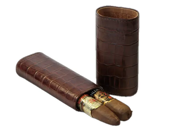 Bossner 2 Finger Cigar Case Brown