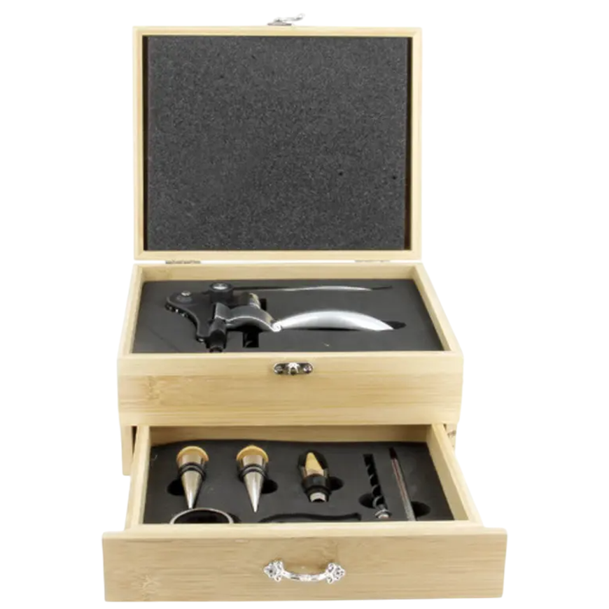 ClassWine Bamboo Sommelier Cabinet with 1 Drawer