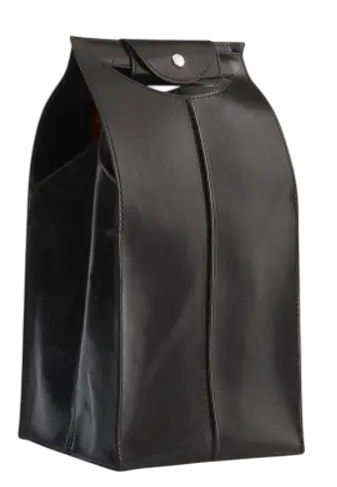 ClassWine Brown and Orange Leather Bag for 4 Bottles