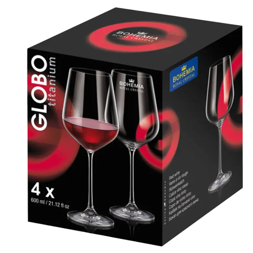 ClassWine Crystal Bohemia Box of 4 Globo Glasses 60cl