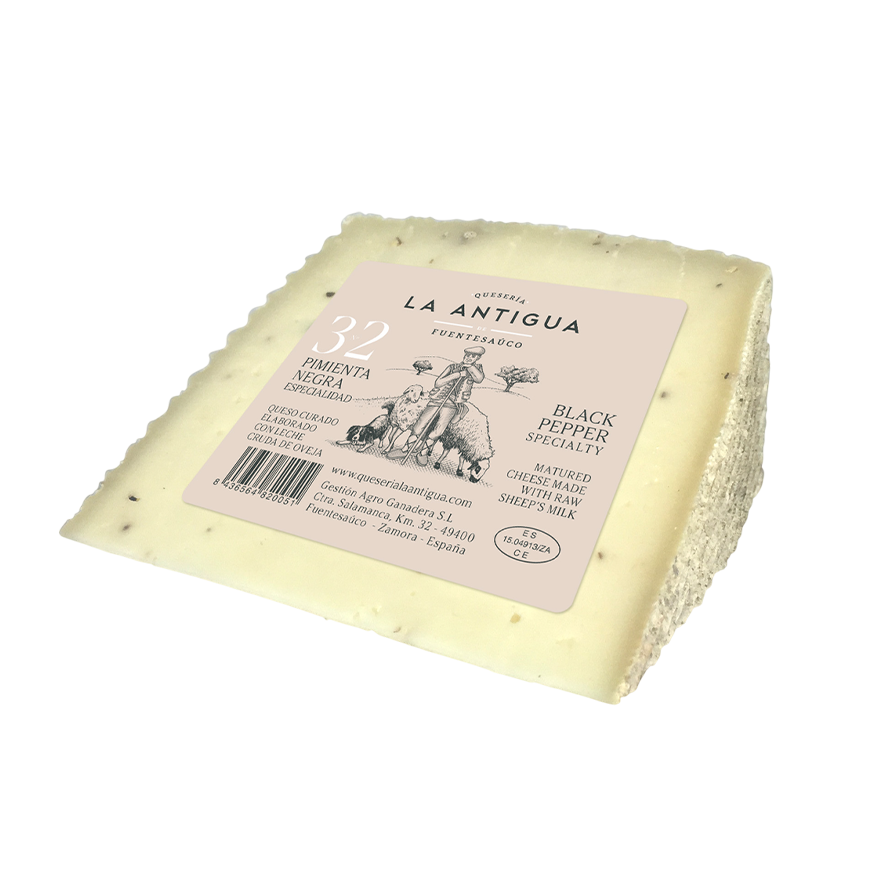La Antigua 32 Sheep Milk Cheese with Black Pepper 250g
