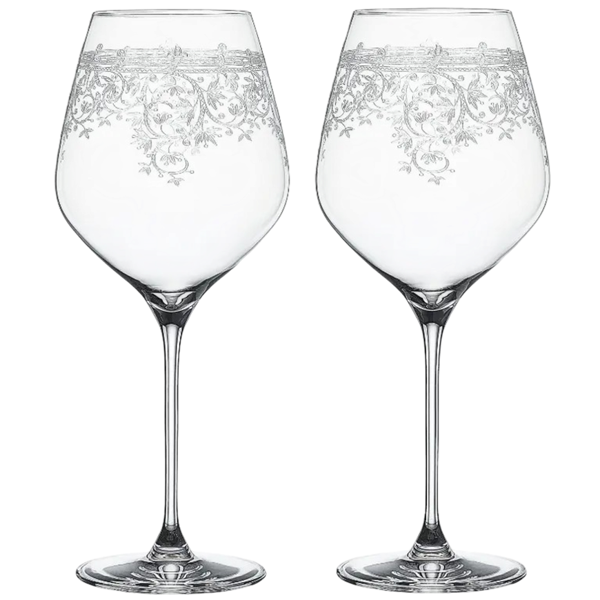 Spiegelau Arabesque Burgundy Glass Set of 2