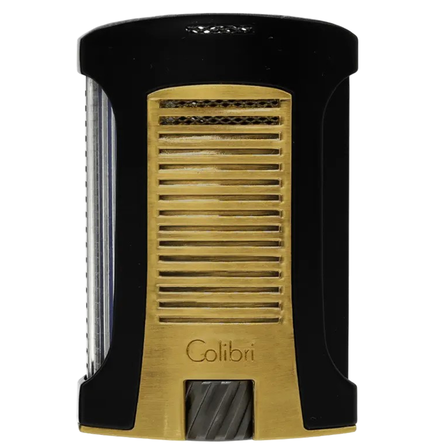 Colibri Daytona Black + Brushed Gold Single Jet Lighter