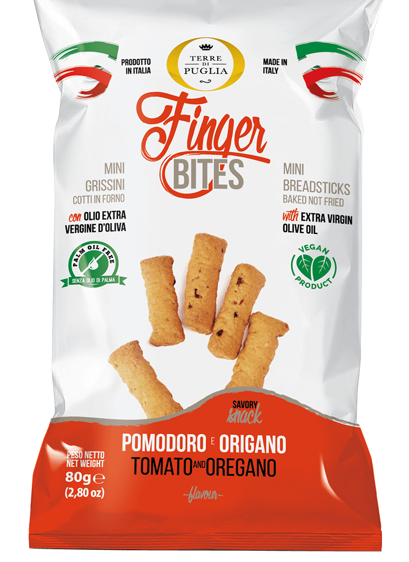 Terre di Puglia FINGER BITES Tomato & Oregano 80 GR