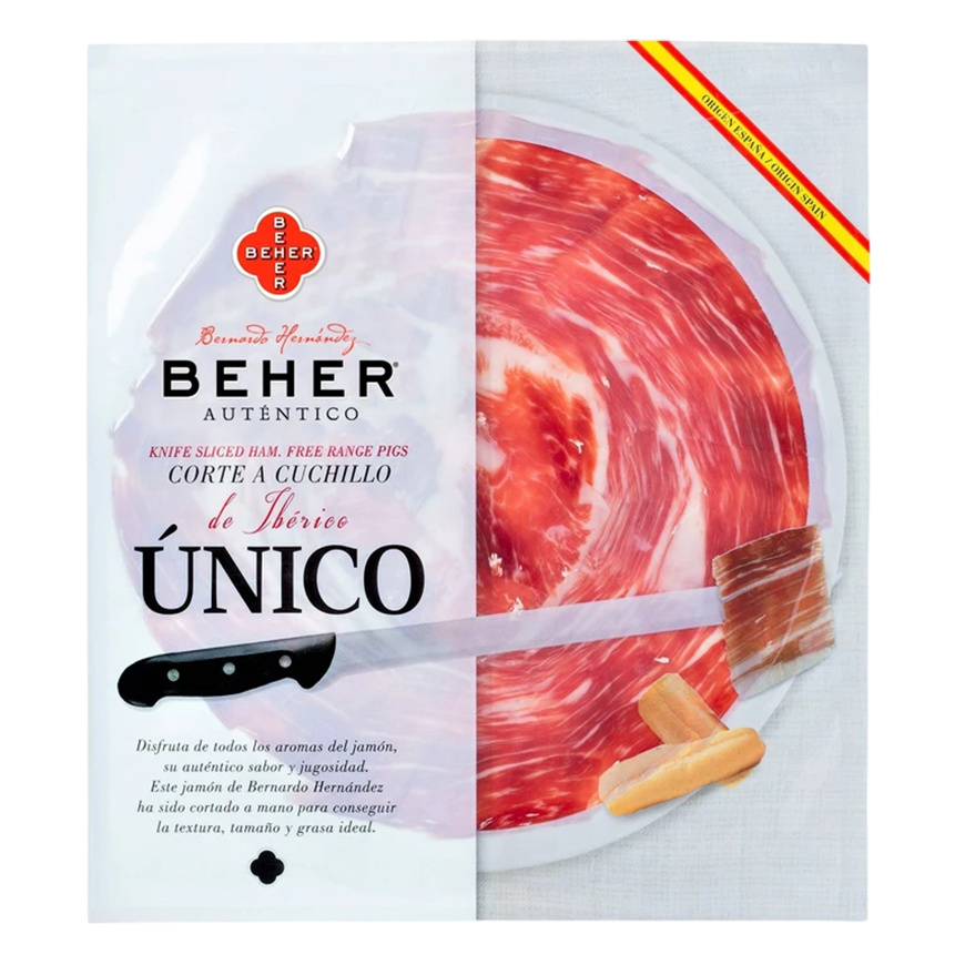 Beher Unico Knife Sliced Ham 90g Plato