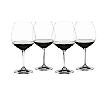 Nachtmann Burgundy Glass Vivino Set of 4