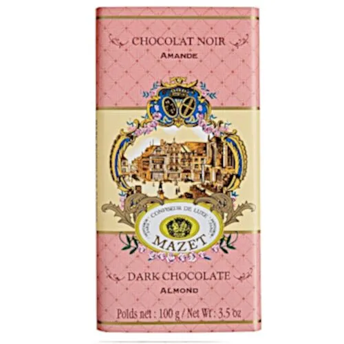 MAZET Tablettes Chocolat Noir Amandes 100g
