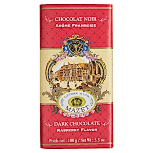 MAZET Tablettes Chocolat Noir Framboise 100g