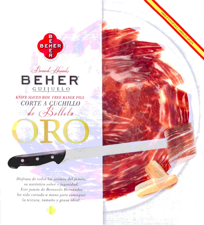 Beher Acorn Fed 100% Iberian Ham Knife Sliced 90g Pata Negra Corte