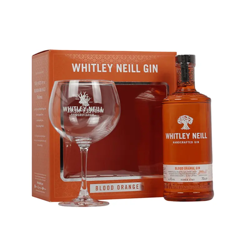 Whitley Neill Blood Orange Gin with Glass 70cl
