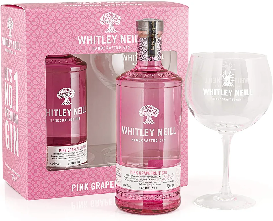 Whitley Neill Pink Grapefruit with Glass 70cl
