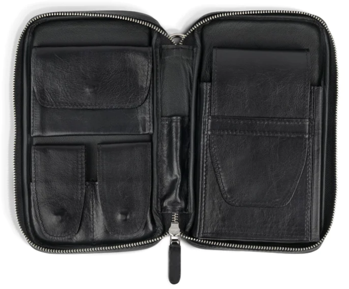 Leather Travel Case Black