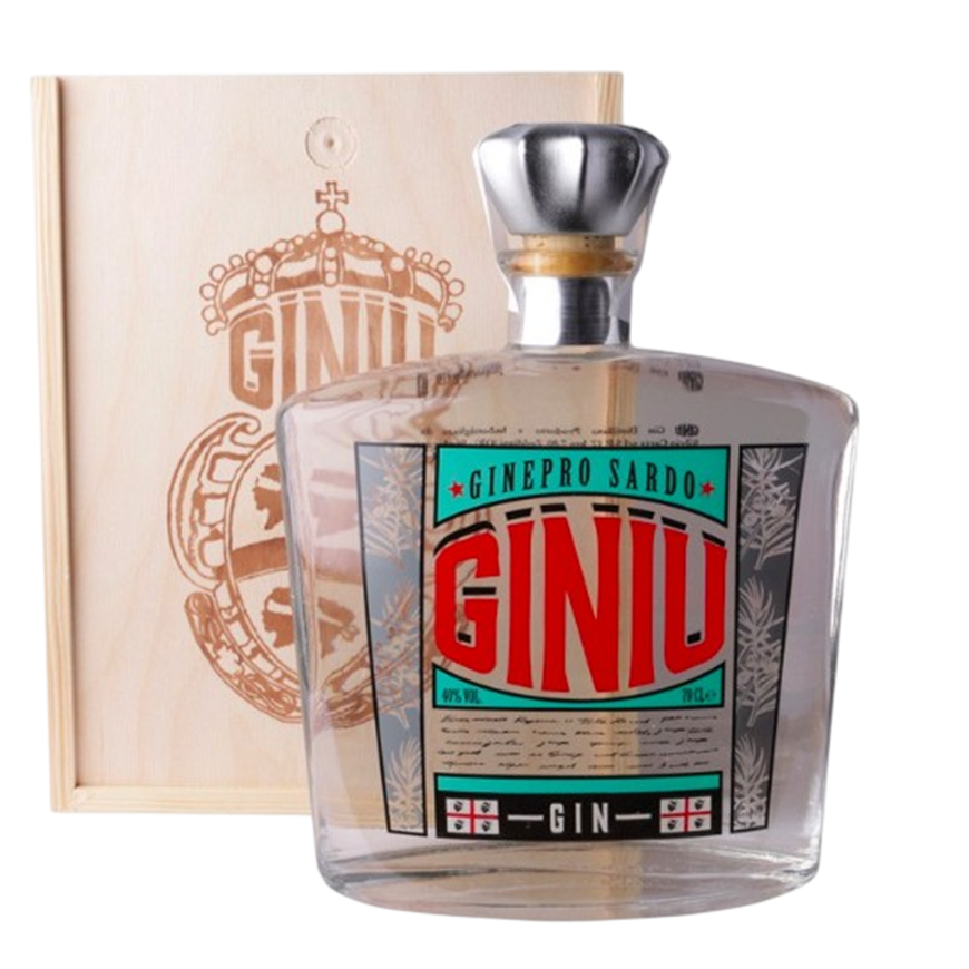 Silvio Carta Giniu Wooden box 70cl