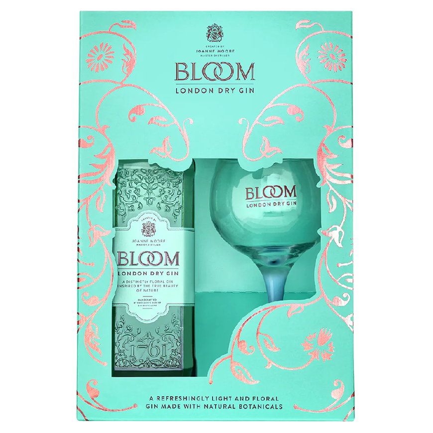 Bloom London Dry with Glass 70cl