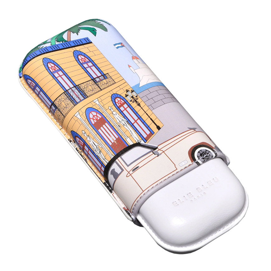 Elie Bleu Cigar Case Casa Cubana "Le Parisien" for 2 Cigars