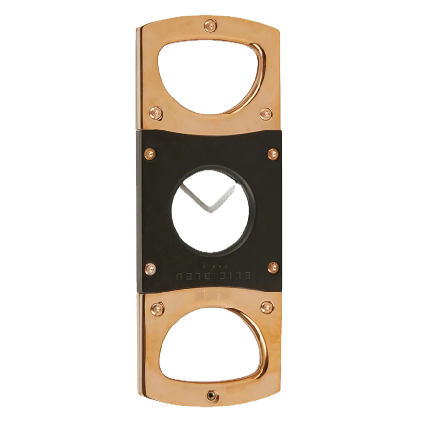 Elie Bleu Cigar Cutter Polished Stainless Steel Golden Rose/Satin Black