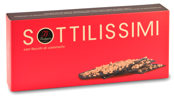 Bodrato Sottilissimi Fondente e Caramello 160g