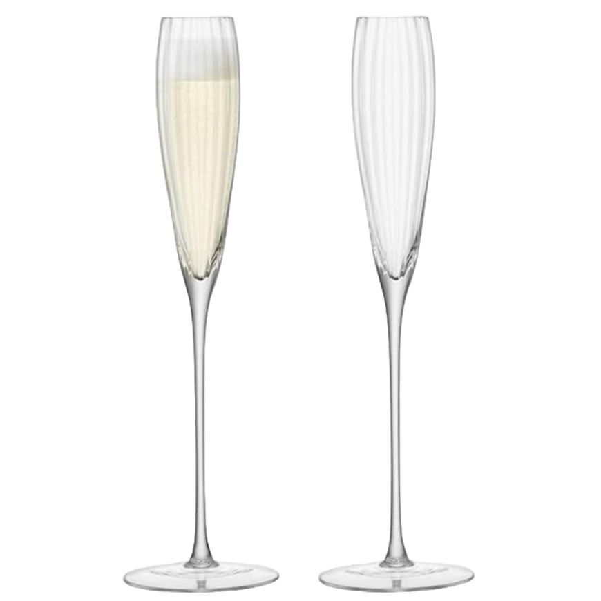 LSA Aurelia Grand Champagne Flute 165ml Clear Optic Set of 2