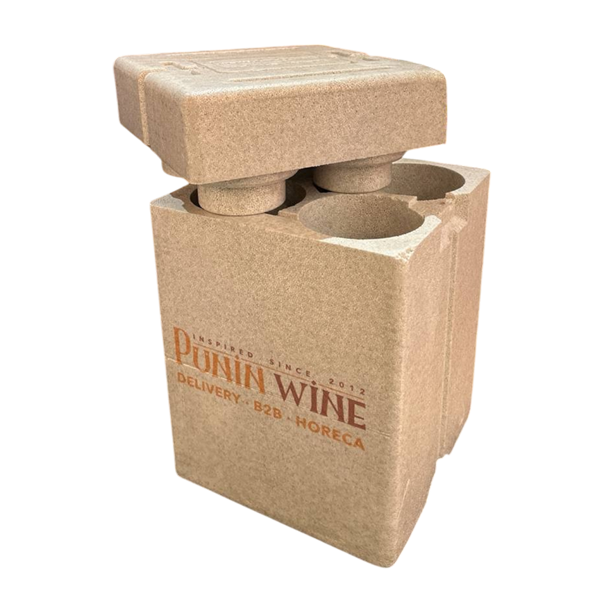 Wine Box Punin Wine Logo For 4 Bottle