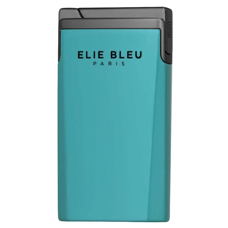 Elie Bleu Cigar Jet Flame Lighter Teal Lacquer Gunmetal