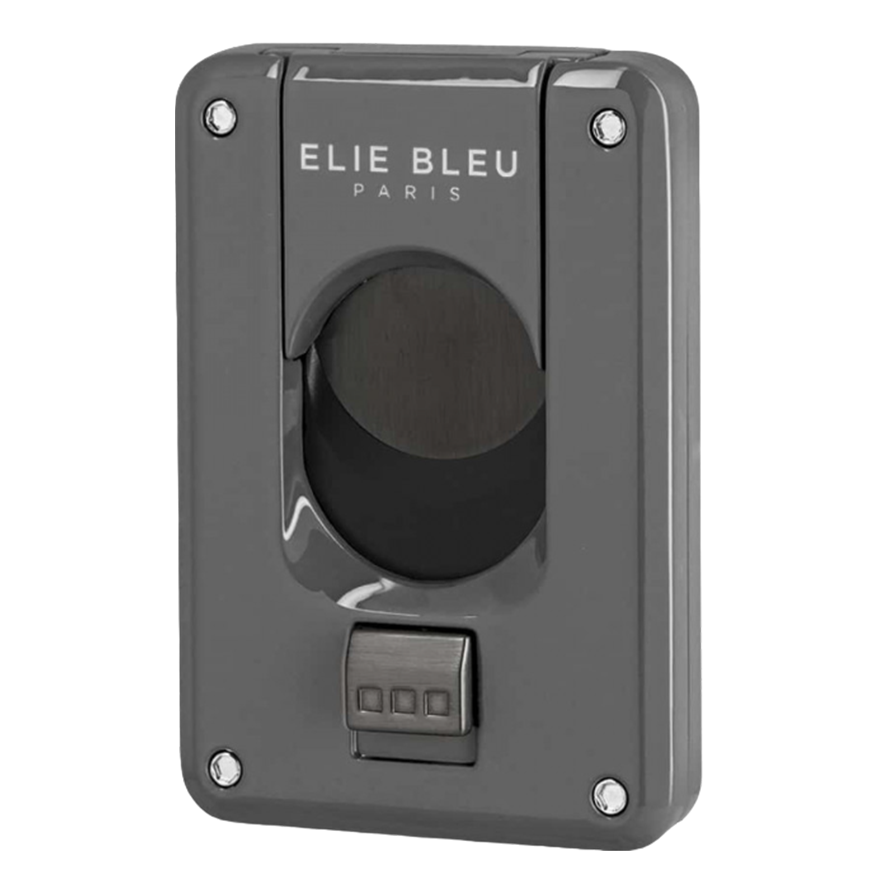 Elie Bleu Cigar Cutter Grey Lacquer Black Blade