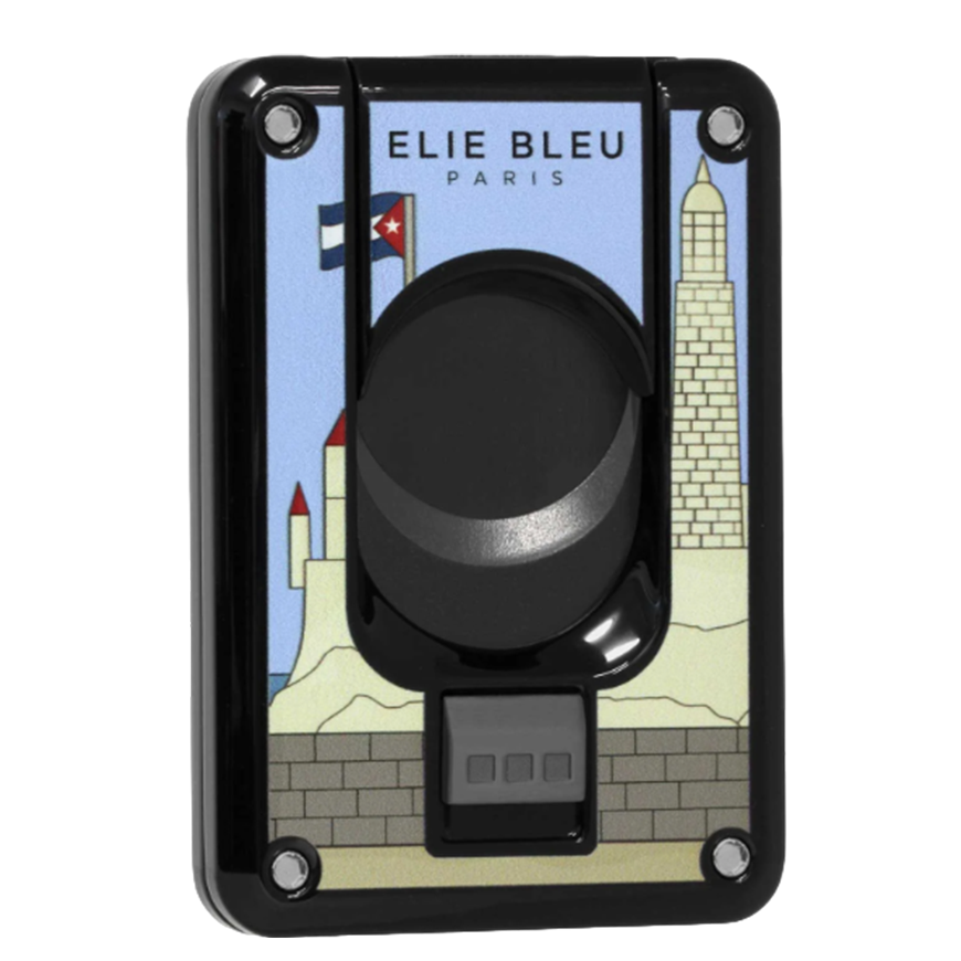 Elie Bleu Cigar Cutter "Casa Cubana" Black Lacquer