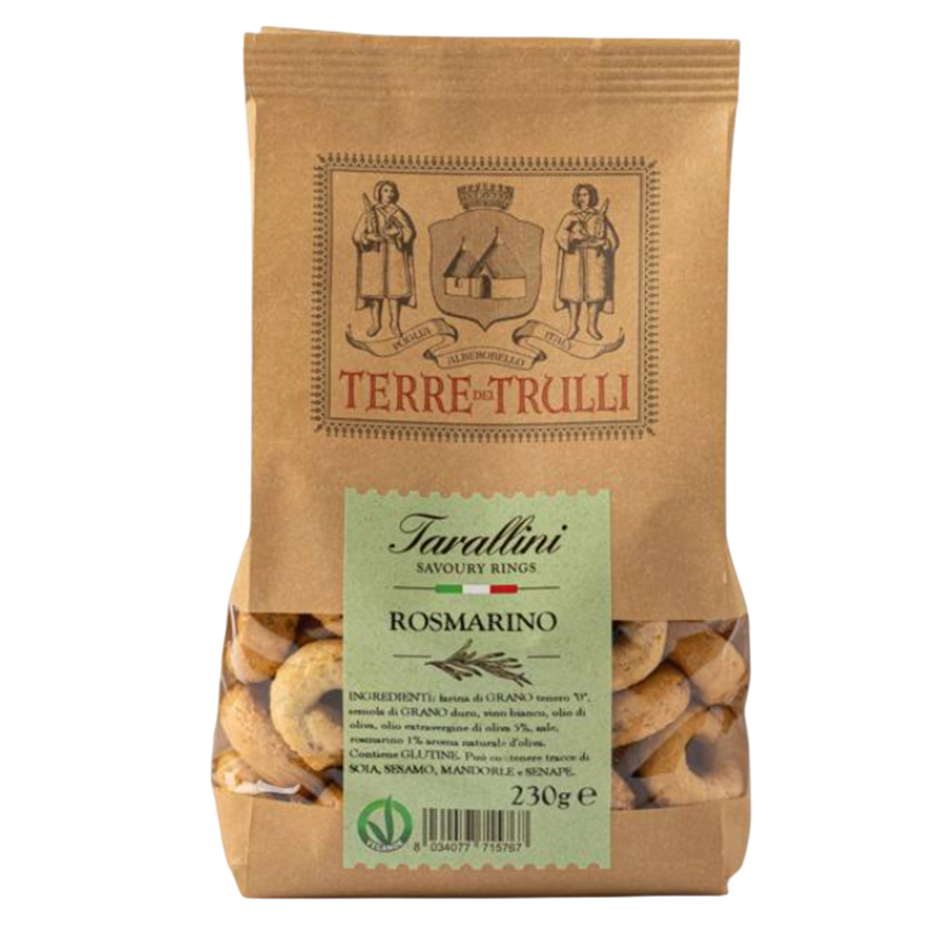 "Terre dei Trulli" Tarallini - Savoury Rings With Rosemary 200g