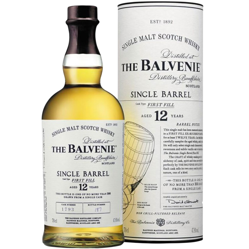 The Balvenie 12 YO Single Barrel First Fill 70cl