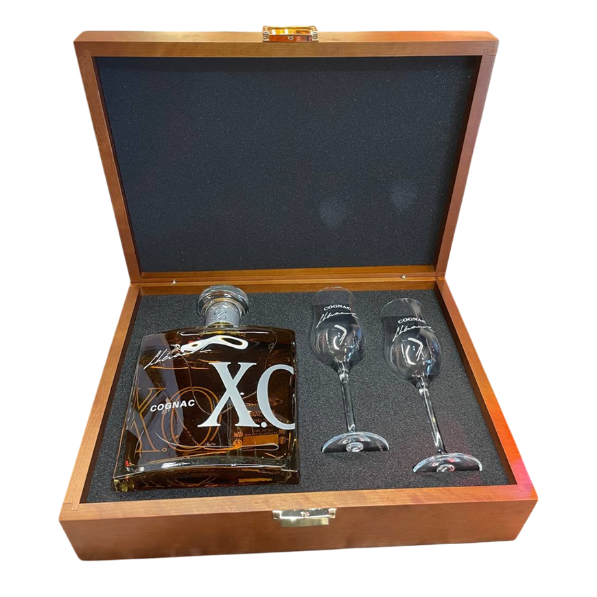 Lheraud XO Eugenie 30 YO Cognac Coffret With 2 Glasses 70cl