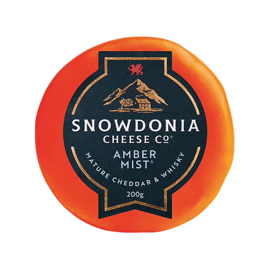 Snowdonia Cheese Whisky Cheddar Amber Mist 200g
