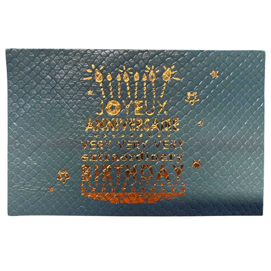 Bandit Manchot Leather Postcard "Birthday" 10x15 cm