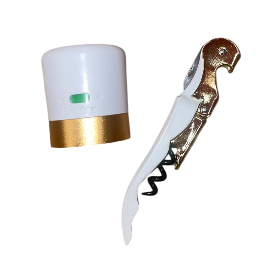 Pulltex Sparkling Wine Stopper and Corkscrew Set