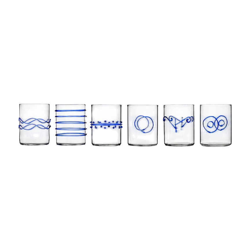 Ichendorf Milano DECO BLUE Shot Set of 6