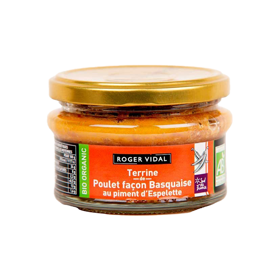 Roger Vidal Organic Chicken Terrine with Espelette pepper 130g
