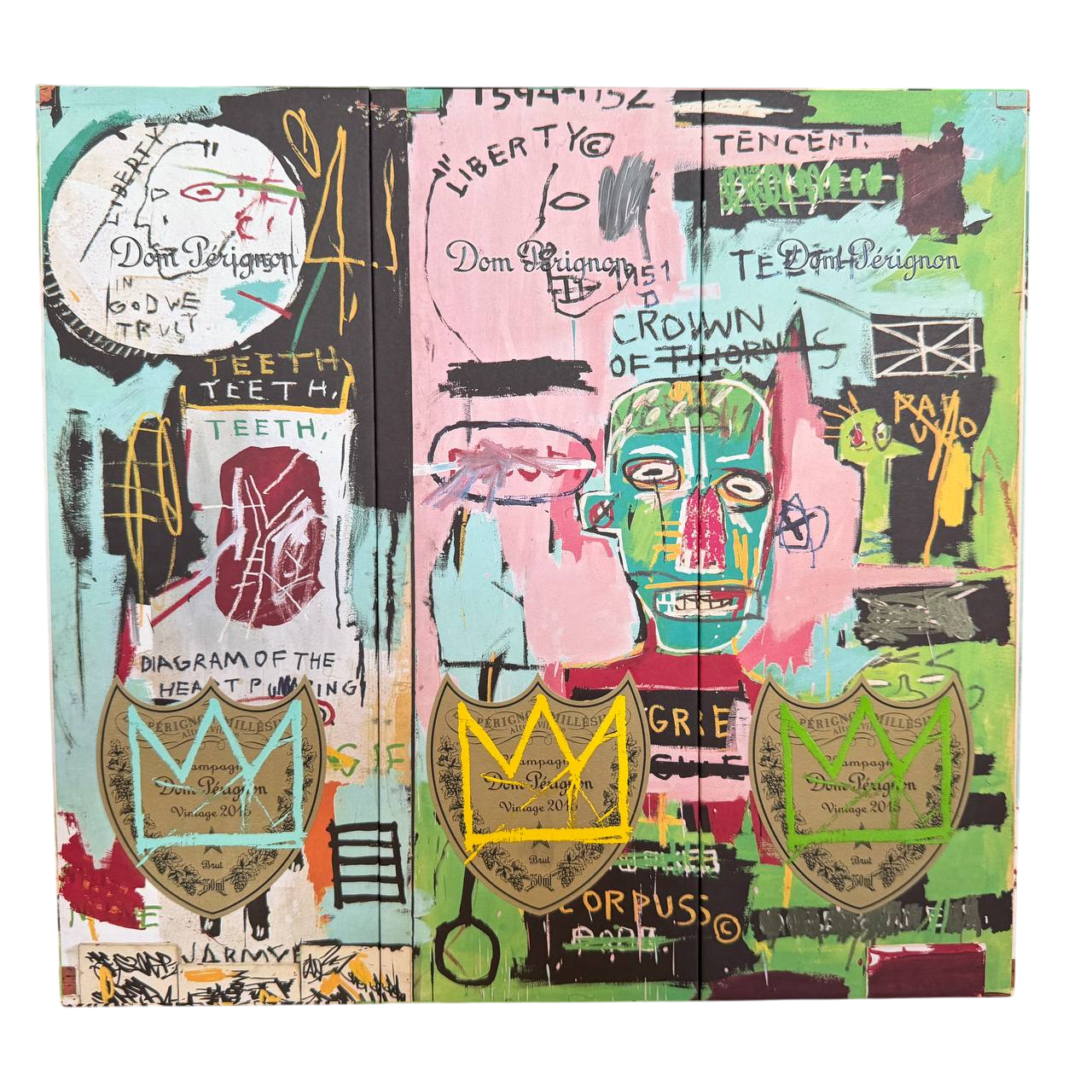 Dom Perignon Jean-Michel Basquiat Brut 2015 Gift Box SF Set of 3