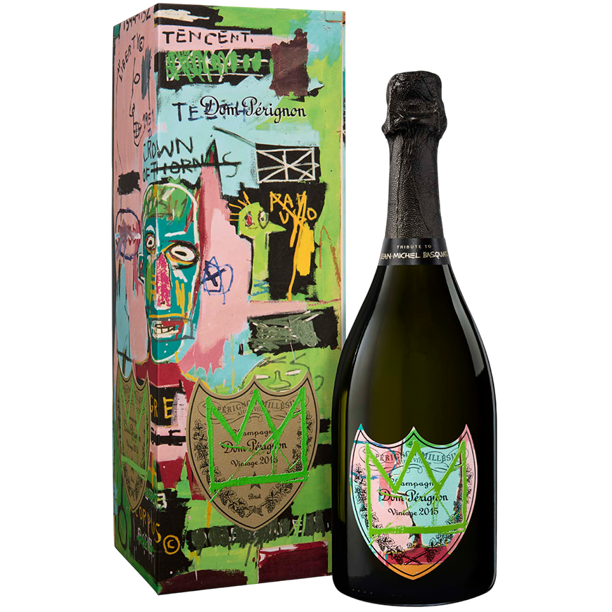 Dom Perignon Jean-Michel Basquiat Brut 2015 Green Gift Box