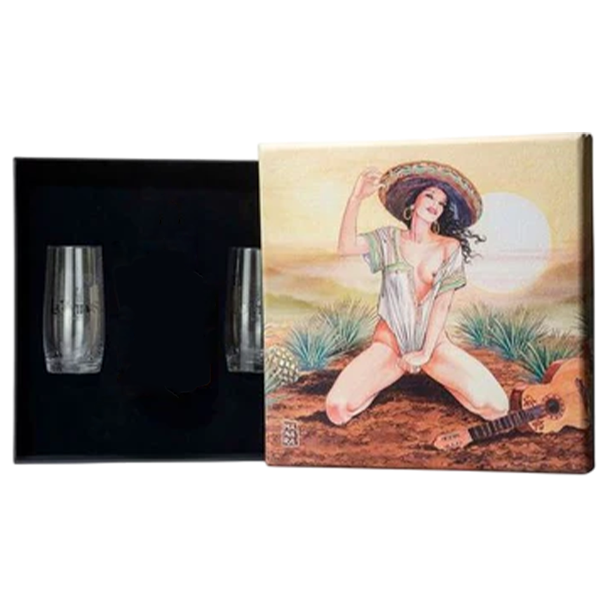 J. Rose La7Vidas Gin Box with 2 Glasses without Bottle