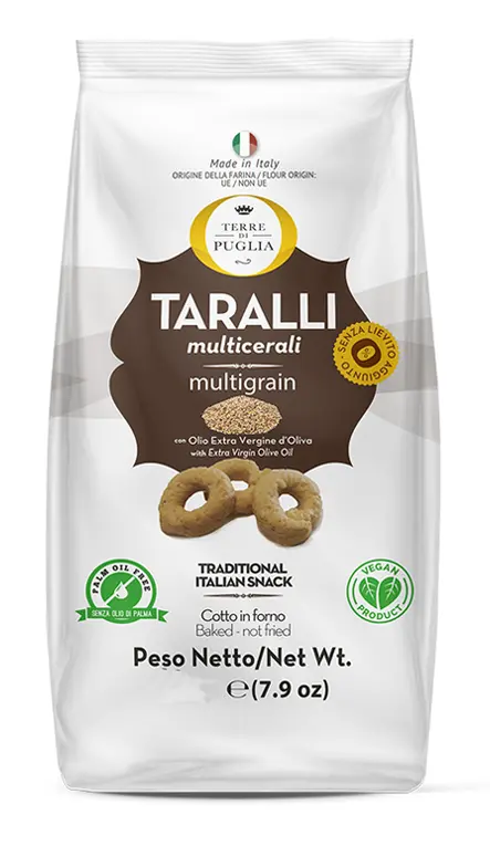 Terre di Puglia TARALLI WITH EXTRA VIRGIN OLIVE OIL Multicereali (250g)
